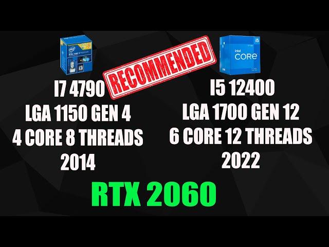 INTEL I7 4790 VS INTEL  I5 12400 | RTX 2060 | 1080p | ULTRA HIGH