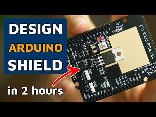 How to Make Custom Arduino Shield in 2 Hours | Full Tutorial | Driving Motors, I2C Sensor, LED