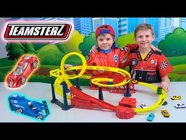 Teamsterz cars and TYPHOON AUTOTRACK - Video about cars for kids