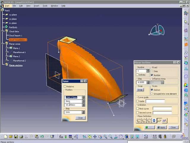 Object construction from cloud points and surface