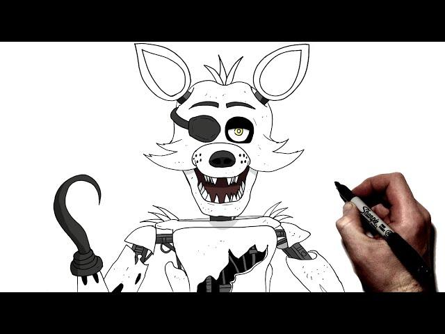 How To Draw Foxy | Step By Step | FNAF