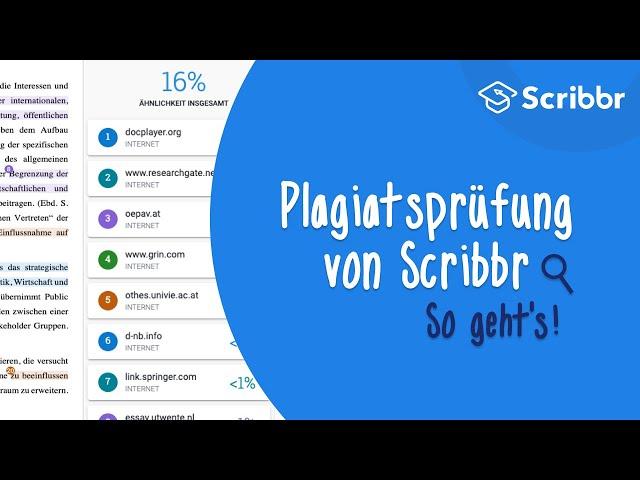 Plagiatsprüfung von Scribbr – Ergebnis einfach erklärt! | Scribbr 