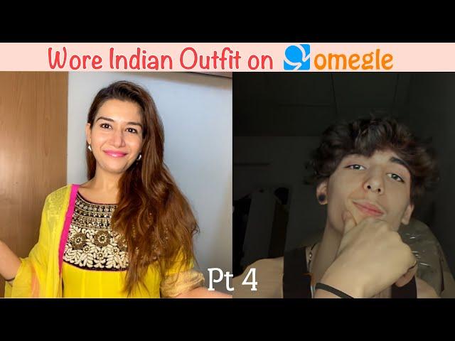 Wearing Indian Outfit on OMEGLE Pt 4 | Indian girl on Omegle