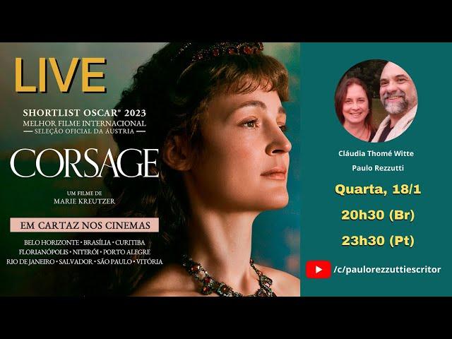 Live sobre o filme Corsage, que trata sobre a Imperatriz Sissi da Áustria