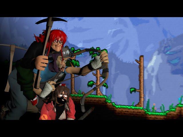 (Terraria) Waails & MeeM tries Hardcore... Again (Ft. Abby Roseflame)