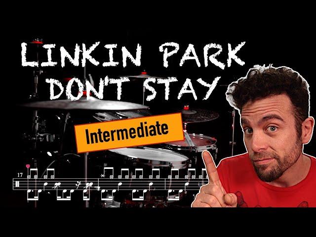 Linkin Park - Don't Stay -Drum cover (with scrolling drum score)