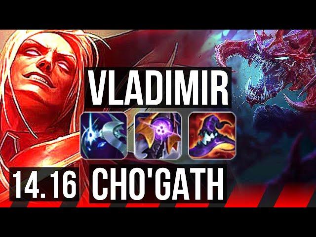 VLADIMIR vs CHO'GATH (TOP) | 11/1/14, 6 solo kills, 1200+ games, Legendary | EUW Master | 14.16