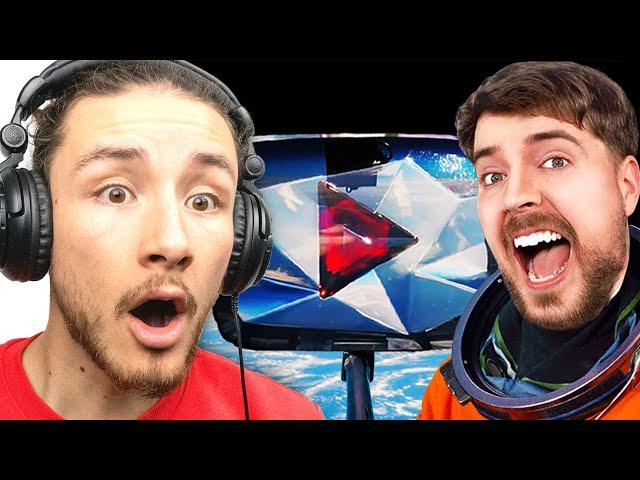 Reacting To I Sent MrBeast's 100 Million Playbutton into Space