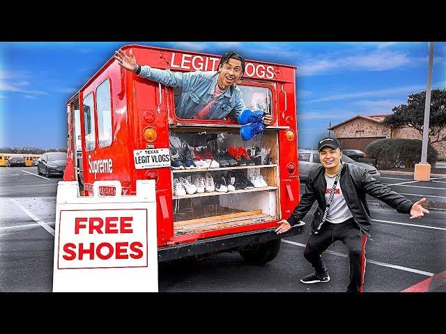 I Gave Away Free Shoes From An Ice Cream Truck!