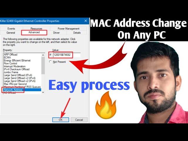 how to change mac address on windows 7 / 8/10 | mac address change