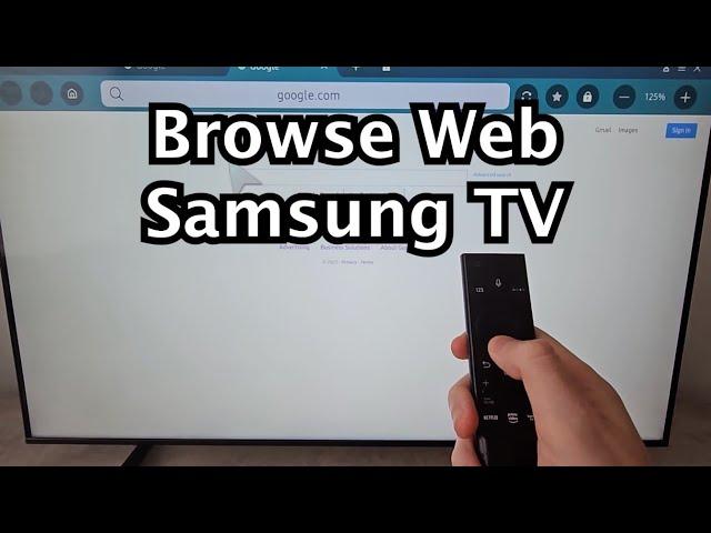 How to Browse Internet on Samsung Smart TV!