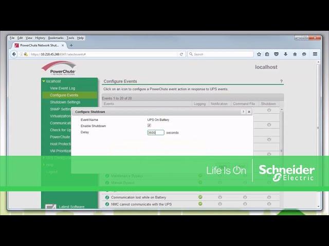 Configuring Smart-UPS to Shutdown After Specified Period on Battery | Schneider Electric Support