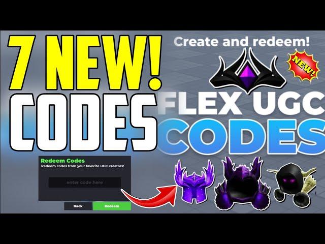 ️ALL NEW!!️ ALL WORKING CODES FOR FLEX UGC IN 2024 - ROBLOX FLEX UGC CODES