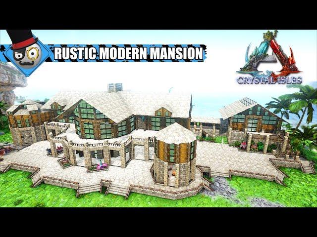 Ark Survival Evolved - House Build - Rustic Modern Mansion (Speed Build)