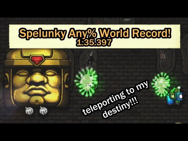 Spelunky HD Any% Speedrun World Record! (1:35.397)