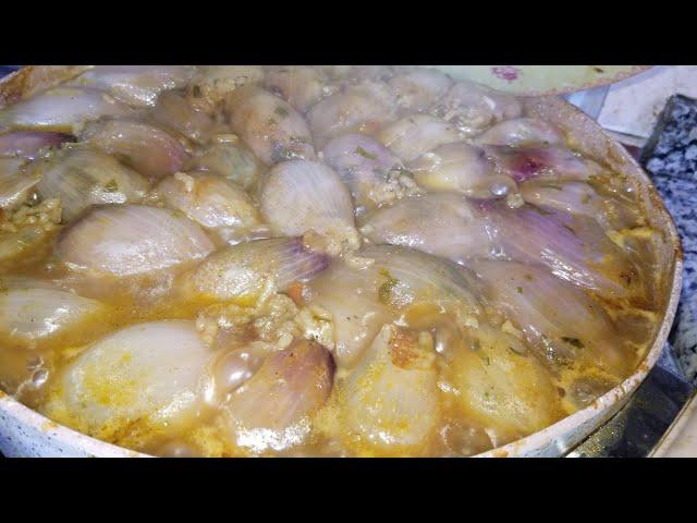 Mashi onion/mahshi basal recipe/How to make stuffed onion recipe