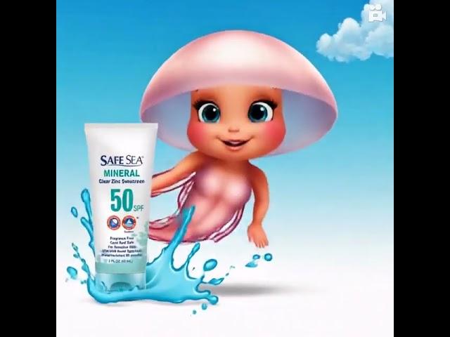 SafeSea Anti  jellyfish sting sunscreen, clear zinc oxide only .marine friendly #jellyfishprotection