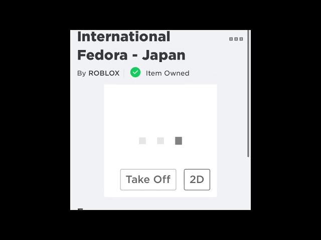 [FREE ITEM] Roblox - INTERNATIONAL FEDORA - JAPAN!!!