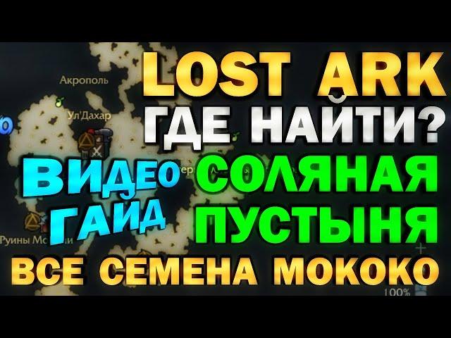 LOST ARK - ГДЕ НАЙТИ? ВСЕ СЕМЕНА МОКОКО - ВИДЕО-ГАЙД - СОЛЯНАЯ ПУСТЫНЯ (Юдия)