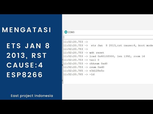 Mengatasi ets jan 8 2013, rst cause:4 esp8266