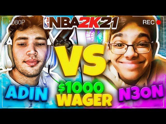 Ronnie 2k's Son goes Against Adin Ross in $1000 Wager... It got HEATED!!! (NBA 2K21 BO7 Wager)