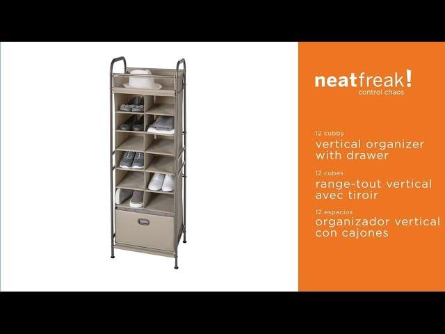 5123 neatfreak 12 Compartment Vertical Shoe Organizer With Drawer assembly instructions