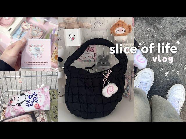 slice of life vlog ‧ ୨୧˚ my cozy routine, de-stressing, desk makeover, grocery shopping, alone time