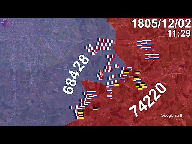 Battle of Austerlitz in 1 minute using Google Earth