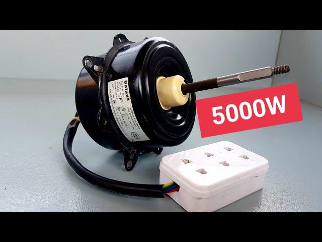 turn an air condition fan into the high power 230V 5000W electricity generator - free electricity