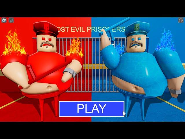 NEW UPDATE! FIRE BARRY VS WATER BARRY in BARRY'S PRISON RUN! New Scary Obby (#Roblox)