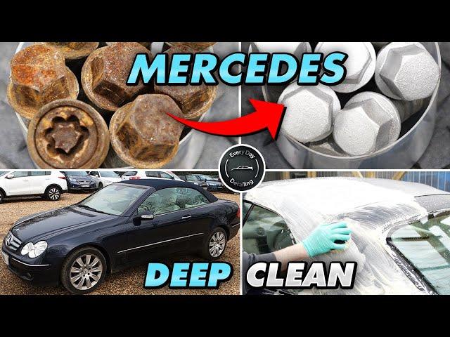 Deep Cleaning a Mercedes 15 year old Disaster detail Dirty/Filthy Car CLK