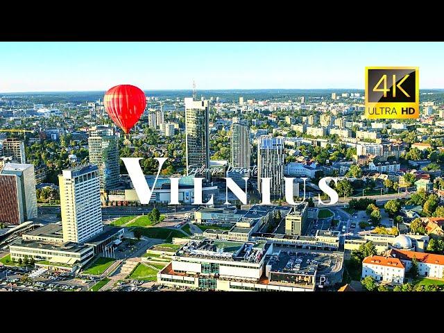 Vilnius, Lithuania  in 4K ULTRA HD 60FPS Video by Drone