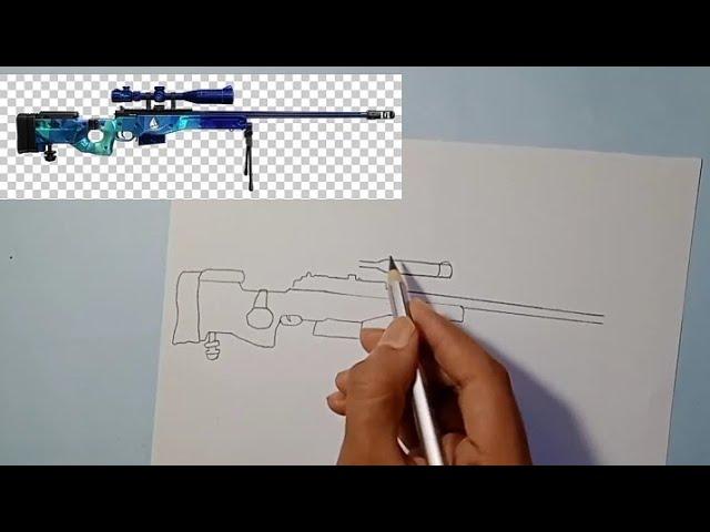 How to draw AWM / step by step drawing