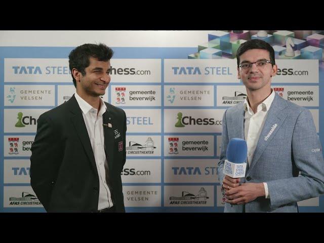 We have a new interviewer! Anish Giri interviews Vidit after round 9!