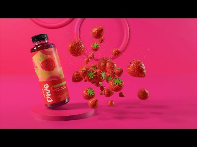 Fruit Juice Product Commercial | Cinema 4d & Octane