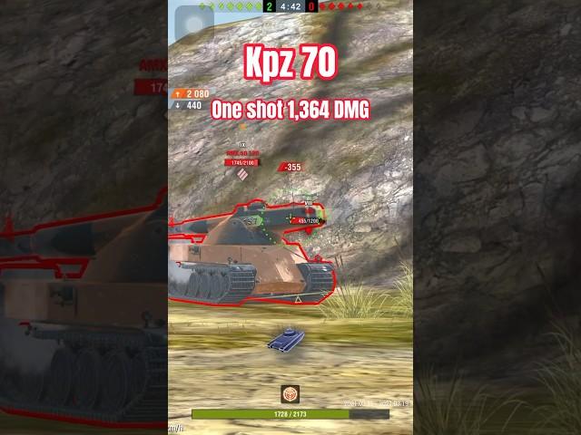 1,364 DMG in one shot | Kpz 70 WoT Blitz [SOVIET_IT__1998] #wotblitz #worldoftanksblitz #wotb #short