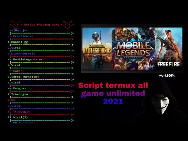 SCRIPT TERMUX ALL GAME 2021 UNLIMITED || Work100%