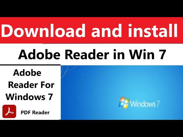 How to install adobe  reader on windows 7 | Download adobe acrobat reader| adobe reader win 7 32 bit