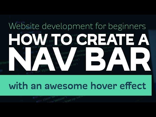 How to create an awesome navigation bar with HTML & CSS