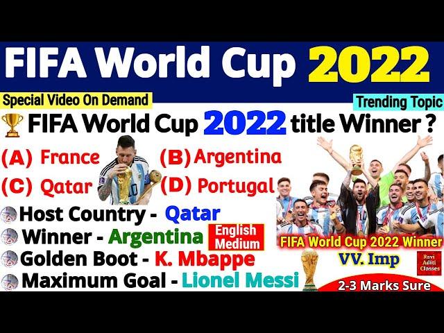 FIFA World Cup 2022 Gk in English | FIFA World Cup 2022 imp Questions | Sports Current Affairs 2022