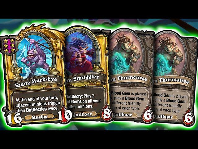 80 Gems end of Turn with the NEW Aggem! | Hearthstone Battlegrounds