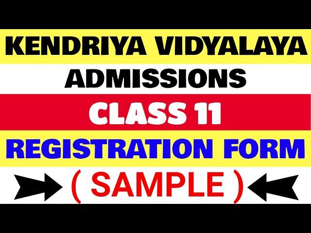 Kendriya Vidyalaya Admission / Central School Admission 2021-22/ KV  Admission Form Sample | KVS