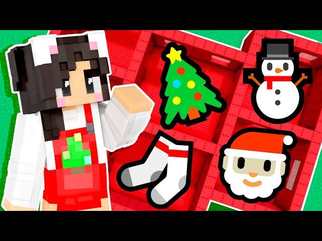 Minecraft BUT Every Room is a Different CHRISTMAS EMOJI