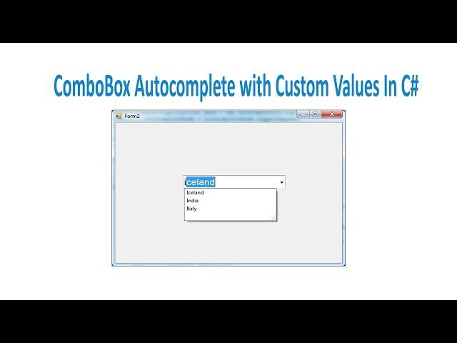 ComboBox Autocomplete With Custom Values