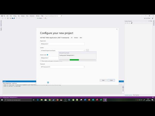 Visual Studio Web Form 2019