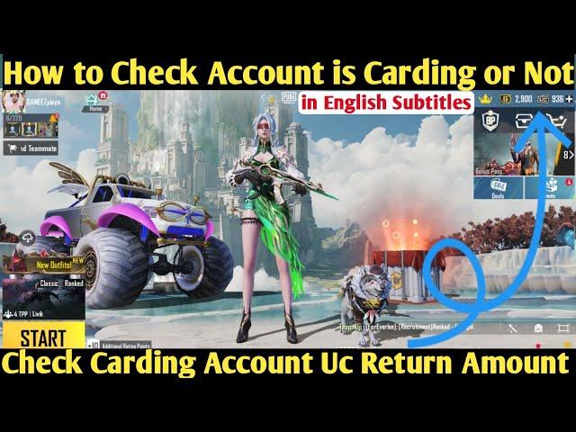 How to Check Carding Account Return Total Amount of Uc | How to Check Pubg Account is Carding or Not