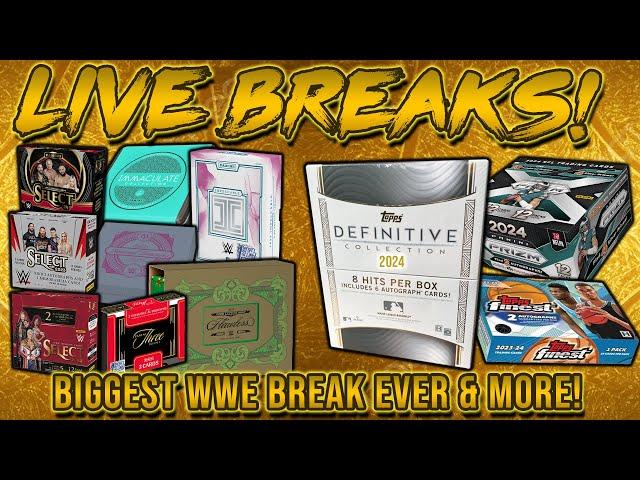 BIGGEST WWE BREAK EVER!! | Plus Definitive MLB + Finest NBA + Prizm NFL & More (RGL 3721-3733)