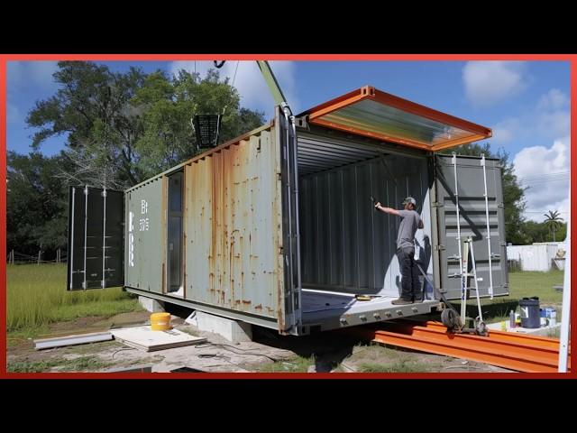 Man Builds Amazing DIY Container Home with Foldable Terrace | Low-Cost Housing @PLAHOUSE-CONTAINER