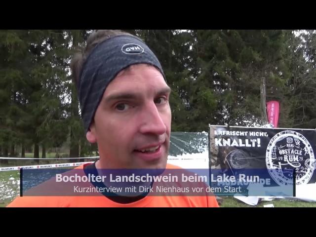 Das Bocholter Landschwein beim Lake Run in Winterberg