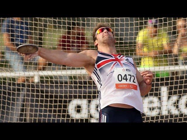 Athletics - Dan Greaves - men's discus throw F44 final - 2013 IPC Athletics World C...